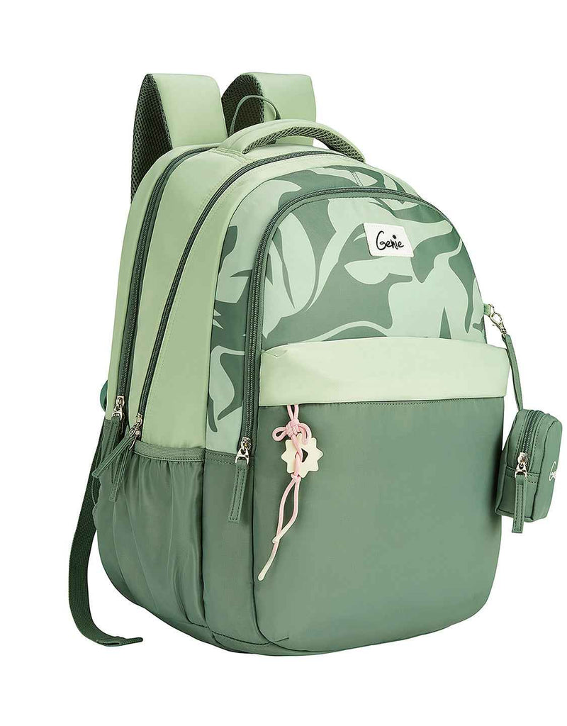 Genie Alba 40L Laptop Backpack With Raincover - Green