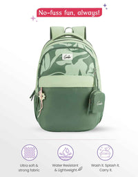 Genie Alba 40L Laptop Backpack With Raincover - Green