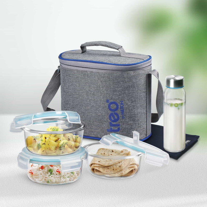 Treo by Milton All Fresh Premier Borosilicate Glass Tiffin Set — main view