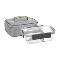 Treo by Milton All Fresh Rectangular 3-Divider Tiffin 1000ml Glass