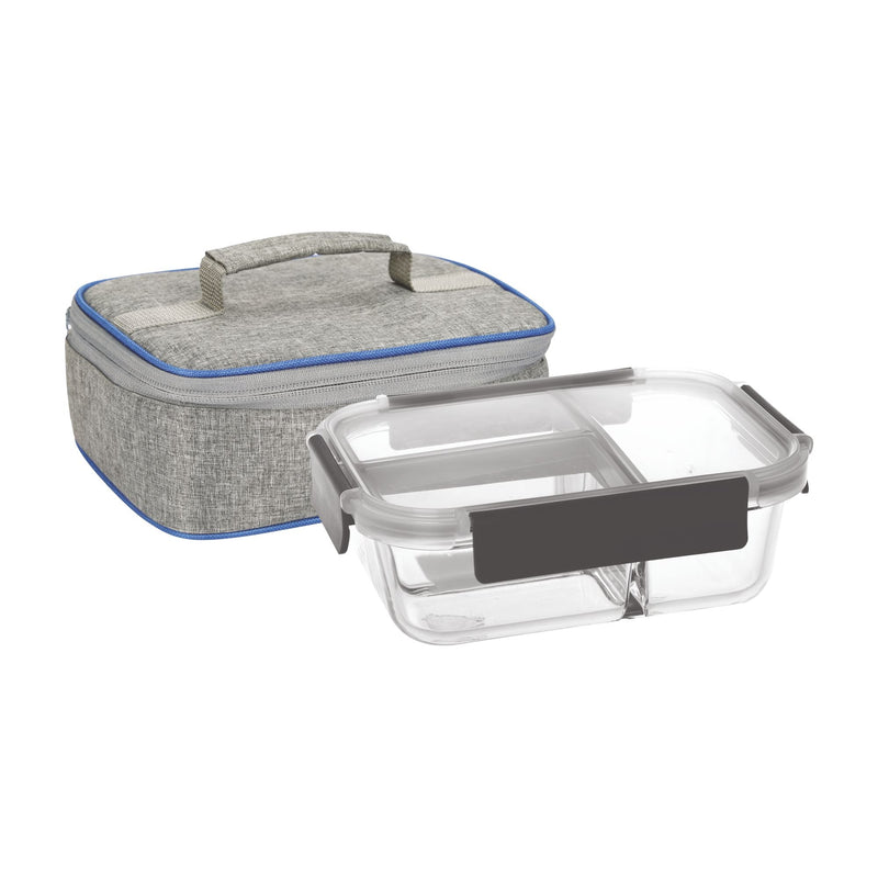 Treo by Milton All Fresh Rectangular 3-Divider Tiffin 1000ml Glass