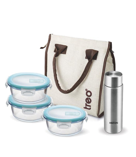 Treo by Milton All Terrain Borosilicate Tiffin Set 4 Pcs