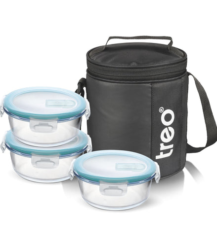 Treo by Milton All Weather Round Borosilicate Glass Tiffin