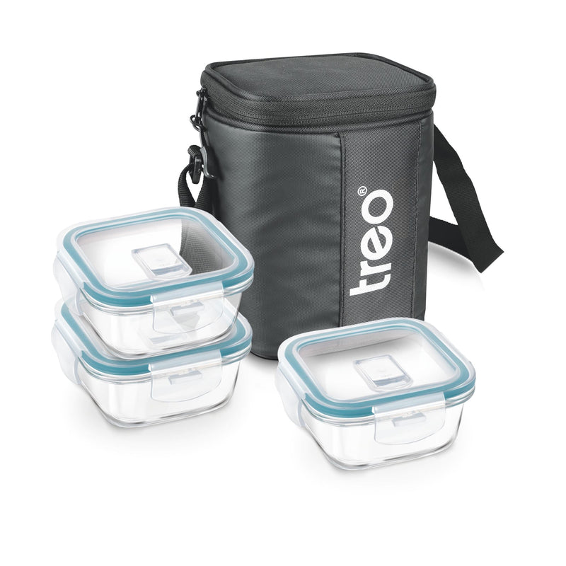 Treo by Milton All Weather Square Borosilicate Glass Tiffin