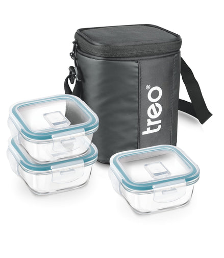 Treo by Milton All Weather Square Borosilicate Glass Tiffin