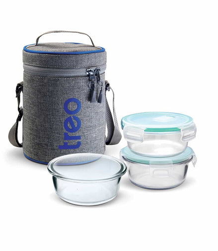 Treo by Milton All Fresh Borosilicate Glass Tiffin Set
