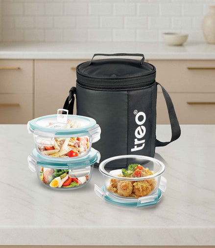 Treo by Milton All Weather Round Borosilicate Glass Tiffin
