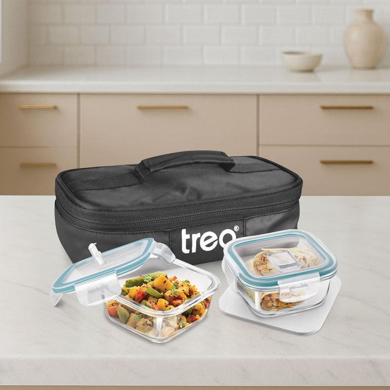 Treo by Milton All Weather Square Borosilicate Glass Tiffin