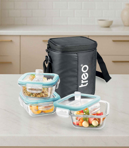 Treo by Milton All Weather Square Borosilicate Glass Tiffin