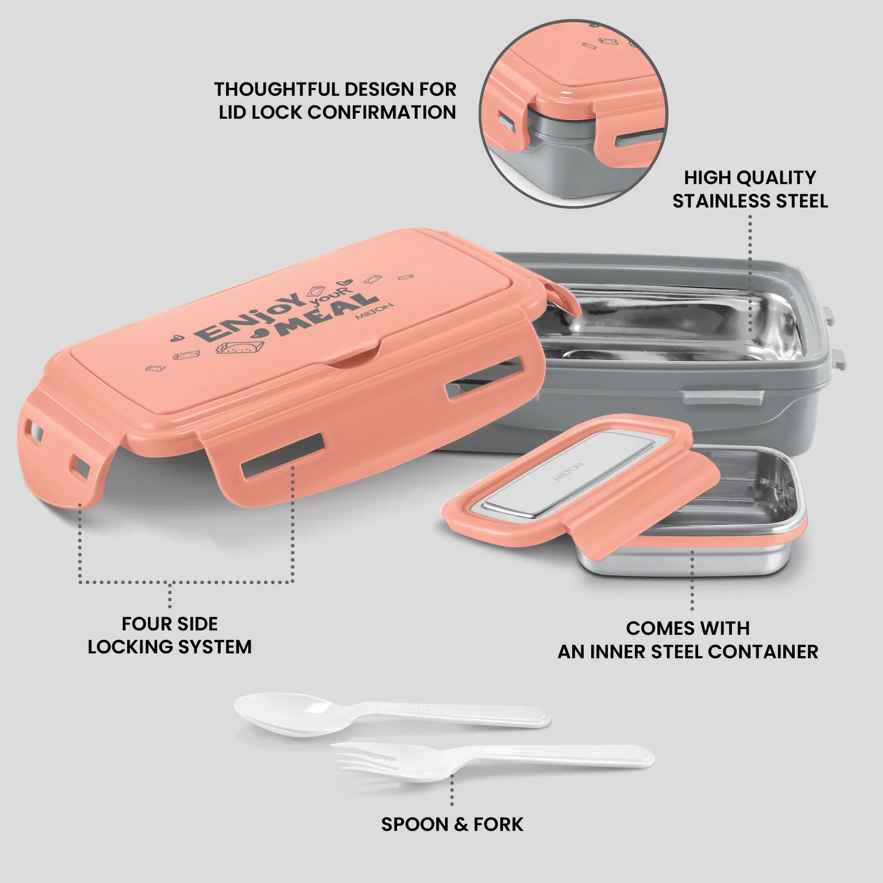 Miton Aroma Steel Thermoware Tiffin