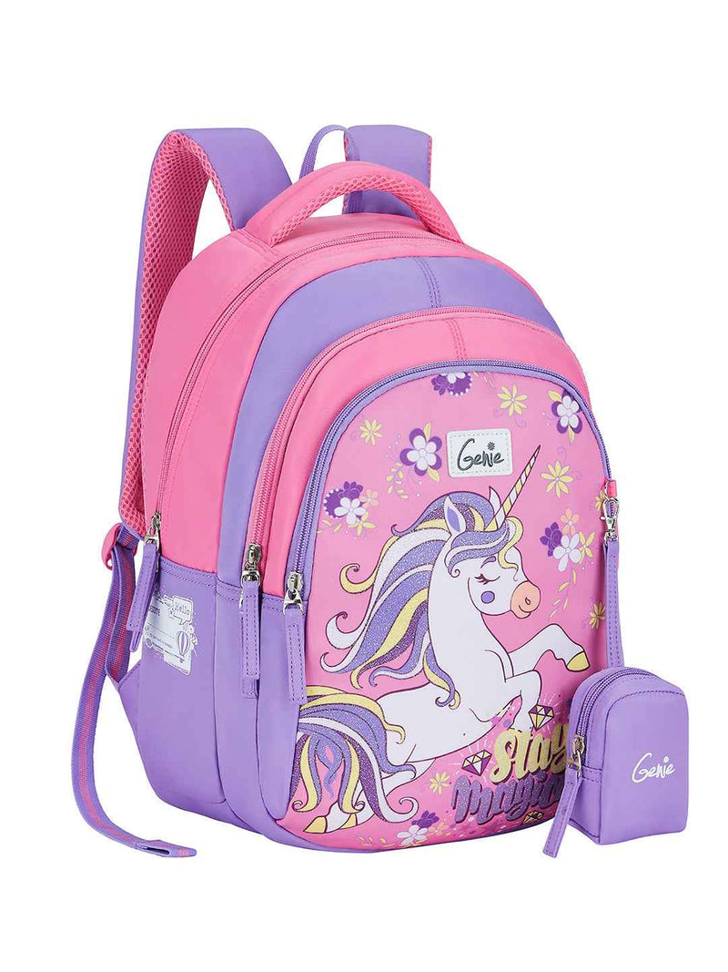 Genie Twinkle Corn Small Backpack for Kids - Pink