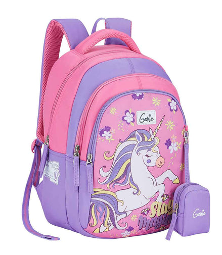 Genie Twinkle Corn Small Backpack for Kids - Pink