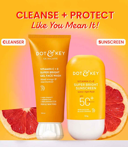Dot & Key Good to Glow Vitamin C Combo (Face Wash + Sunscreen)