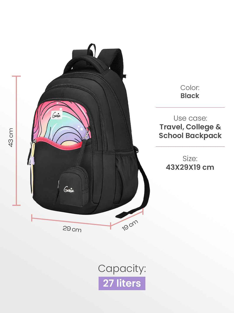 Genie Cluster 27L School Backpack - Black