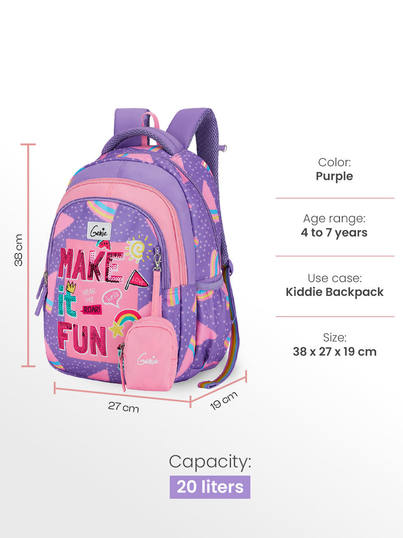 Genie Fun Pop Small Backpack for Kids Purple