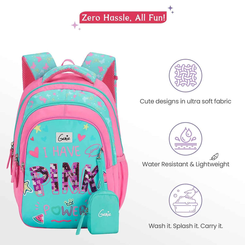 Genie Pinkpower School Bag - image 4 of 6 - Backpack
