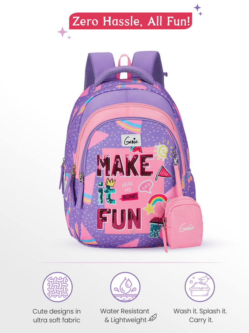 Genie Fun Pop Small Backpack for Kids Purple