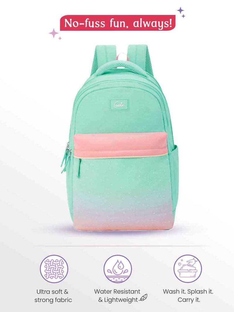 Genie Twinkle Dusk 27L School Backpack - Green