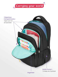 Genie Cluster 27L School Backpack - Black