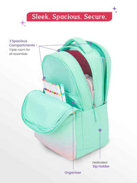 Genie Twinkle Dusk 27L School Backpack - Green