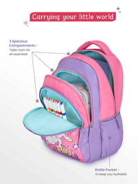 Genie Twinkle Corn Small Backpack for Kids - Pink