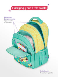 Genie Bee Happy Small Backpack for Kids Teal