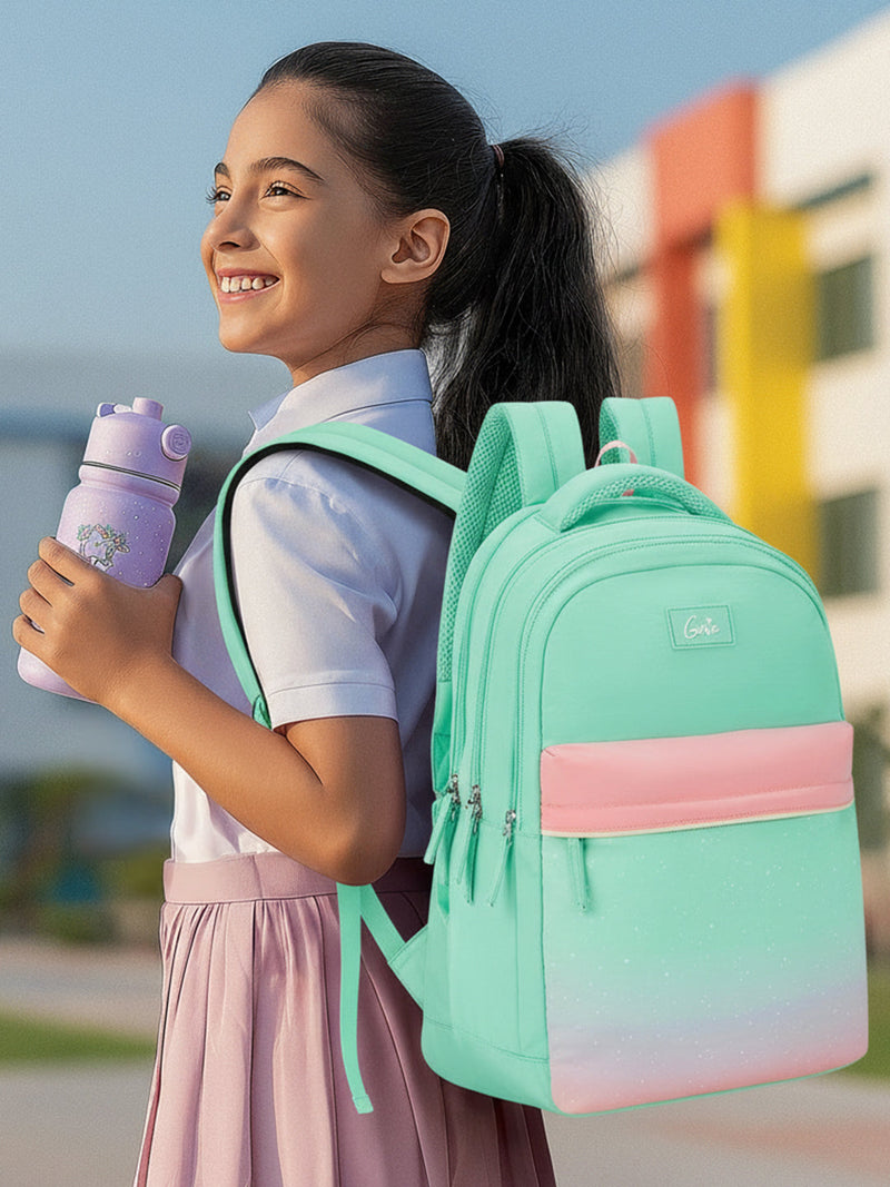 Genie Twinkle Dusk 27L School Backpack — Green