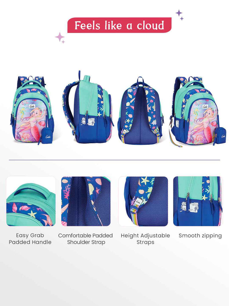 Genie Aqua Dream Small Backpack for Kids - Navy Blue