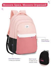 Genie Vibecheck 36L Laptop Backpack With Raincover - Beige
