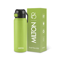 Milton Dual Flow Thermosteel Water Bottle 595ml — back view