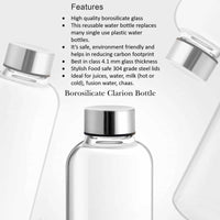 Treo by Milton Clarion Borosilicate Glass Bottle — side view
