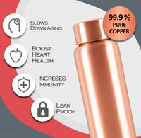 Milton Copper Aqua Pure Copper Water Bottle 1000ml — back view