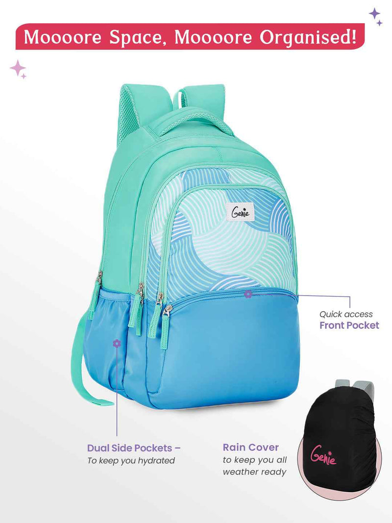 Genie Camoflow 36L Laptop Backpack With Raincover - Blue