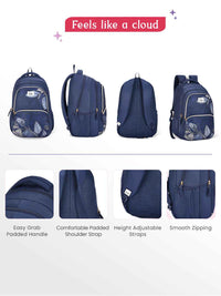 Genie Canopy 36L Laptop Backpack With Raincover - Navy Blue