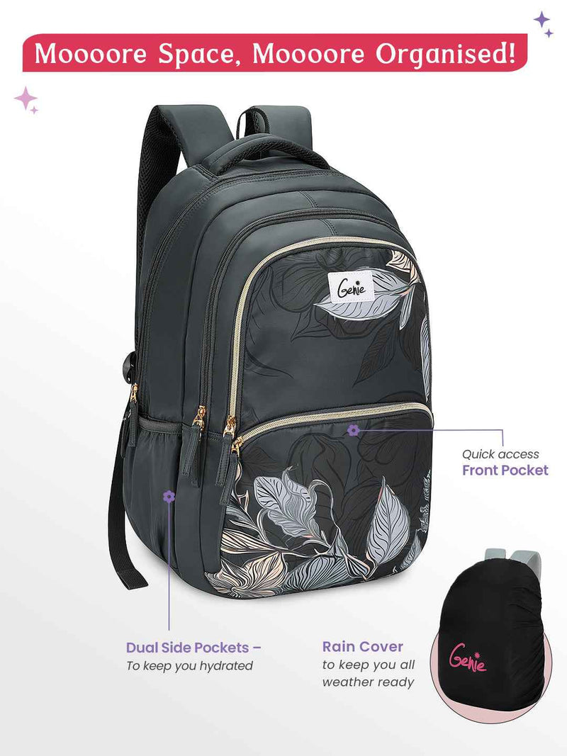Genie Canopy 36L Laptop Backpack With Raincover - Grey