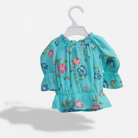 BLUE SOFT GIRLS TOP