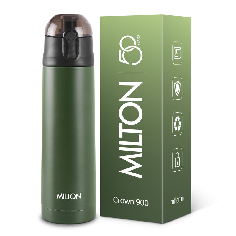 Milton Crown Thermosteel Insulated Bottle — angle view