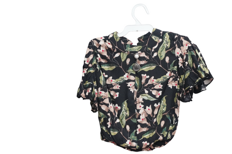 BLACK FLOWER GIRLS TOP