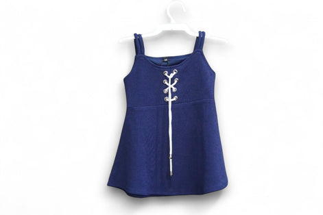 N. BLUE RIB GIRLS TOP