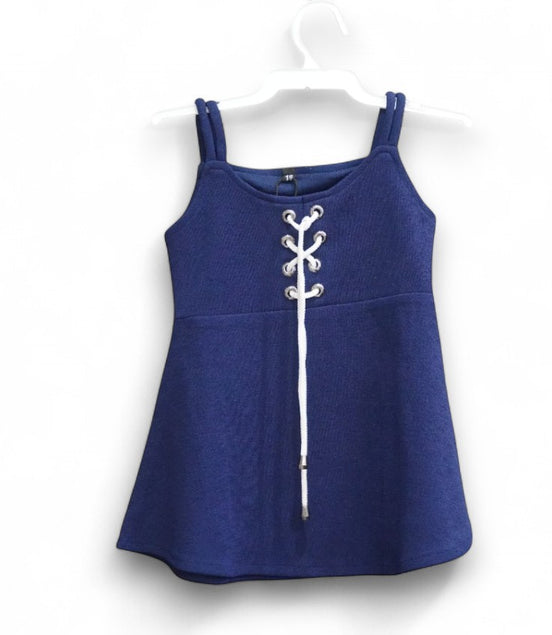 N. BLUE RIB GIRLS TOP