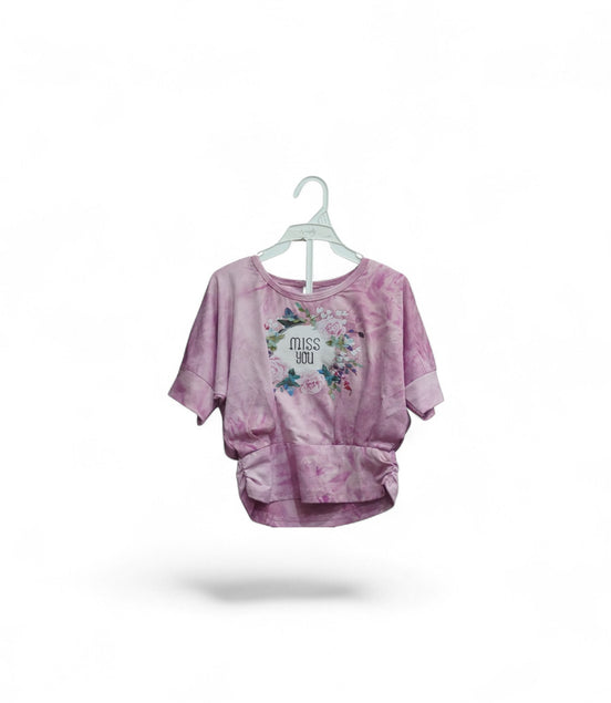 SILKY FLOWERS GIRLS TOP