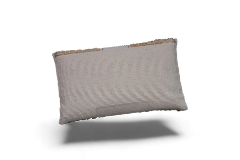 Ivory Sequin & Bead Embellished Evening Clutch Bag