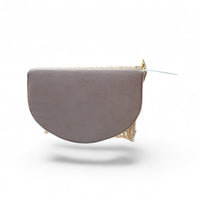 Blush Pearl Crescent Hand-Embroidered Clutch — detail