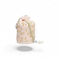 Blush Pink Pearl Embellished Potli Bag — angle