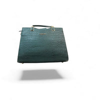 Midnight Blue Structured Handbag — detail