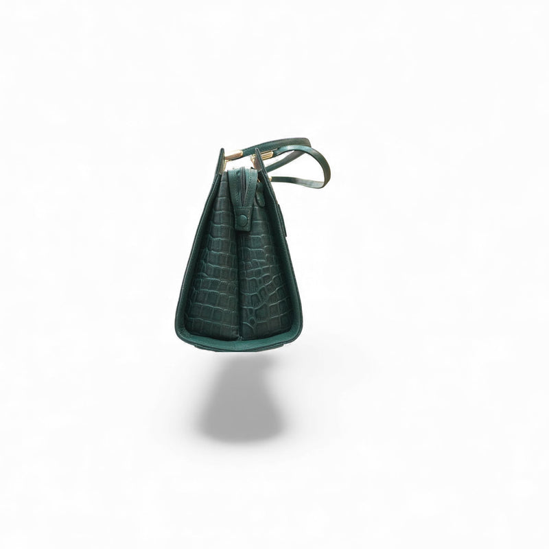 Midnight Blue Structured Handbag — angle