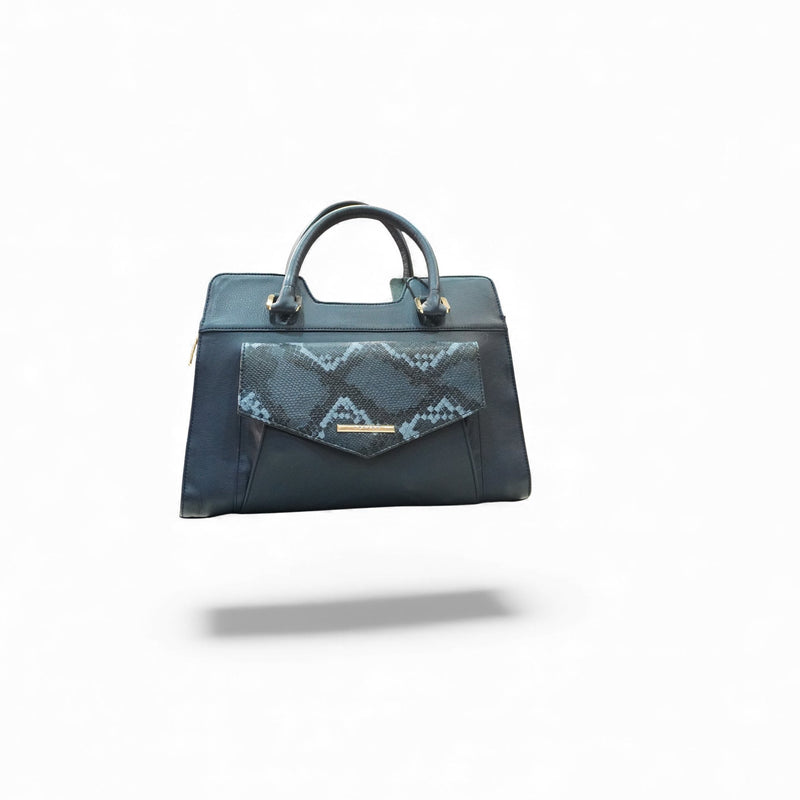 Midnight Blue Structured Handbag — front