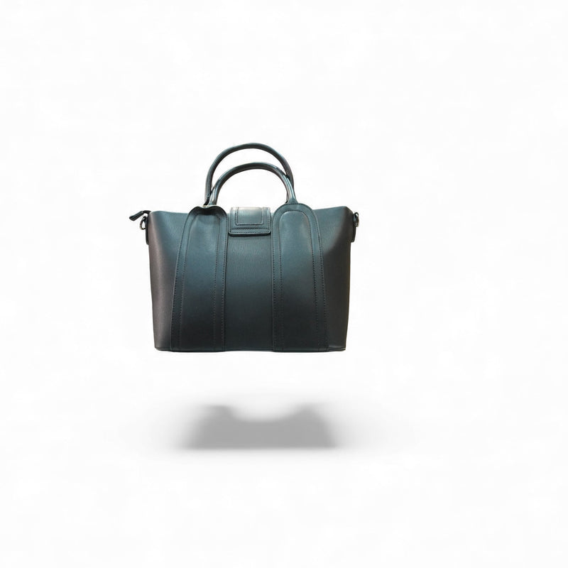 Classic Black Structured Handbag — detail