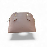 Elegant Blush Pink Dome Handbag — front