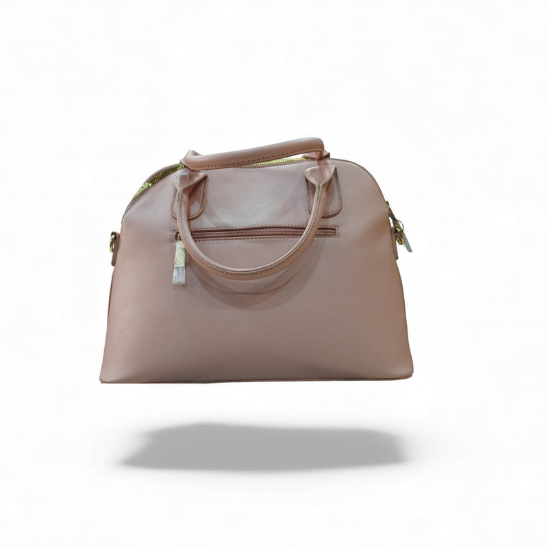 Elegant Blush Pink Dome Handbag — detail